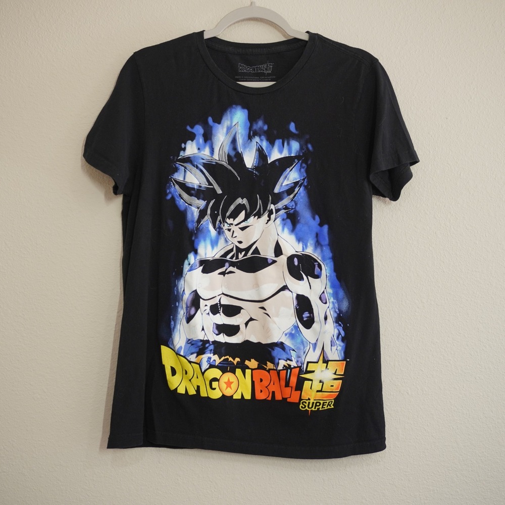 Dragon Ball Super Goku Ultra Instinct Graphic T-Shirt Mens Medium Black Anime